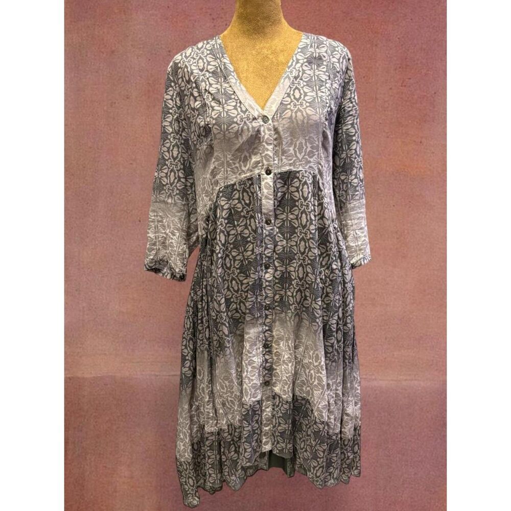 Cottage Boho Festival Thin Lightweight Gradient Summer Maxi Dress